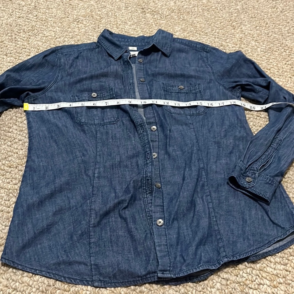 LOFT Cotton denim chambray shirt